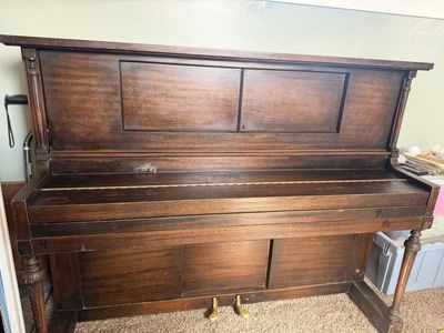 Antique Autopiano Player Piano - Needs Roller Adjustment & Tuning - Includes Music Rolls