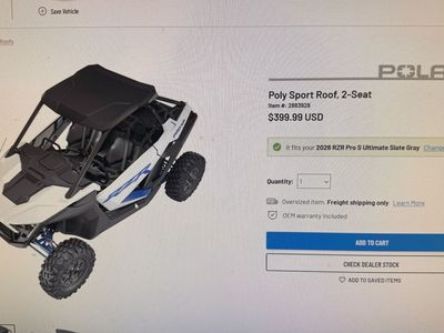 RZR Poly sport roof
