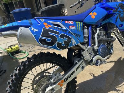 Yamaha YZ250F Dirt Bike - Blue, Custom Graphics, ASV Levers, New Tires