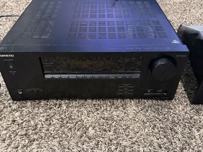 Onkyo AV Receiver Bundle with Polk Audio Center Speaker and Pioneer Floorstanding Speakers