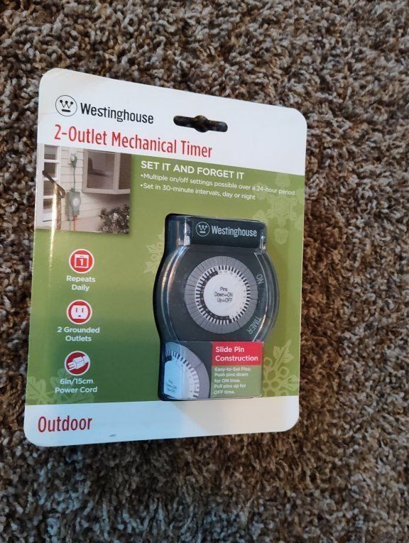 2 plug outlet timer new