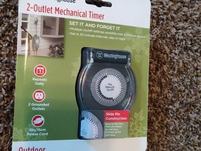 2 plug outlet timer new