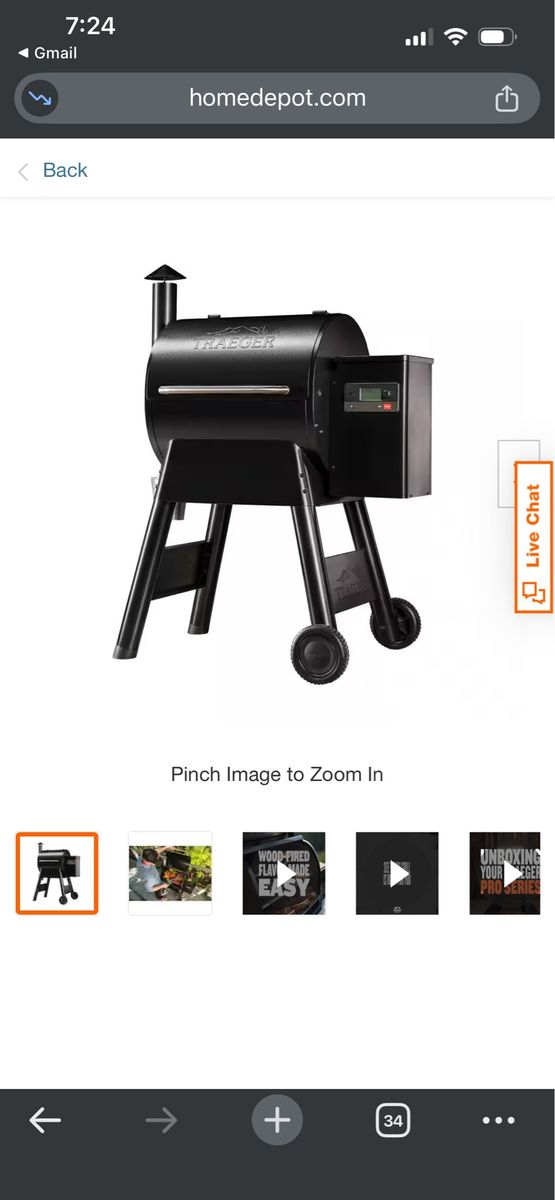 Traeger Pro 575 Wifi Pellet Grill & Smoker, Black - Used, Excellent Condition