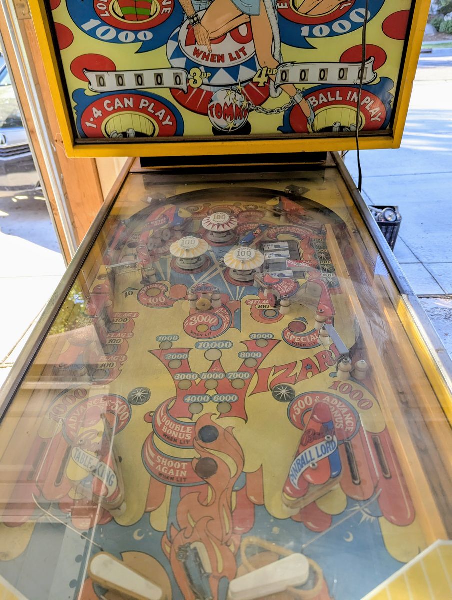 Working Wizard pinball machine from Bally Manufacturing Co.