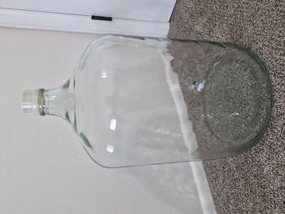 Vintage 6 1/2 Gallon Clear Glass Jug