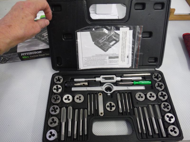 PITTSBURGH 40pc Carbon Steel Tap and Die Set