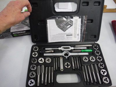PITTSBURGH 40pc Carbon Steel Tap and Die Set