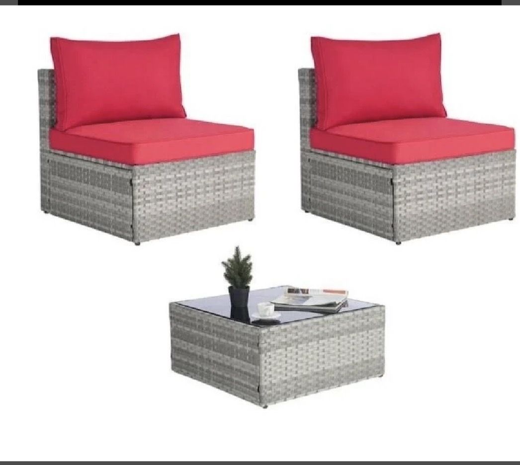 2 Seater Wicker Whith Coffe Table Glass Top Chairs