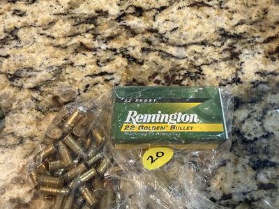 Full box of Remington 22 Golden Bullets + extra ammo from a box