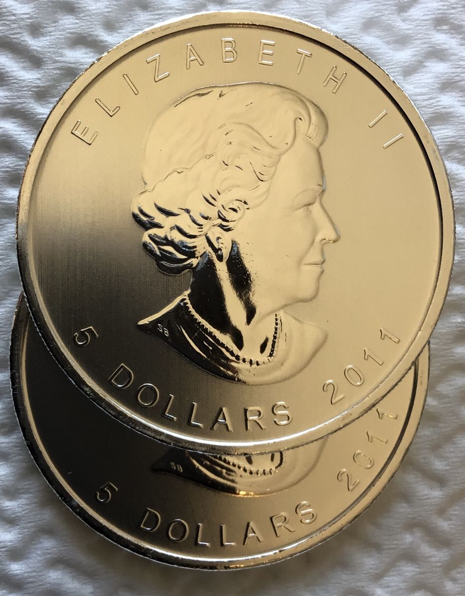 Canadian Maple Leaf Silver Coin Roll (25) in tube Mint BU