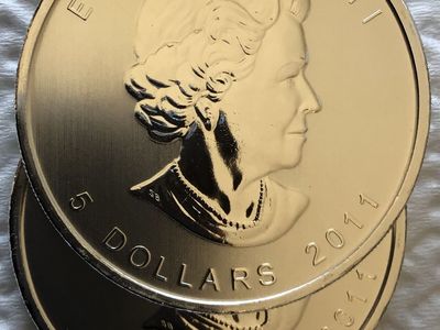 Canadian Maple Leaf Silver Coin Roll (25) in tube Mint BU