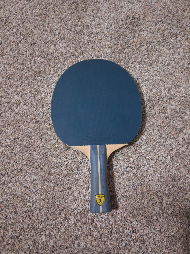 9 Ping pong paddles and balls