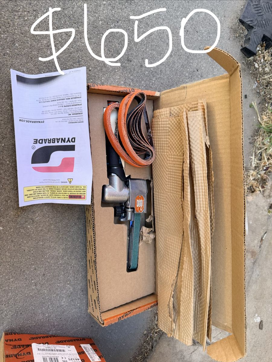 Dynabrade Abrasive Belt Tool, Die Grinder, & Right Angle Sander - Pneumatic Tools Set