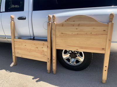 Twin wood bed frame