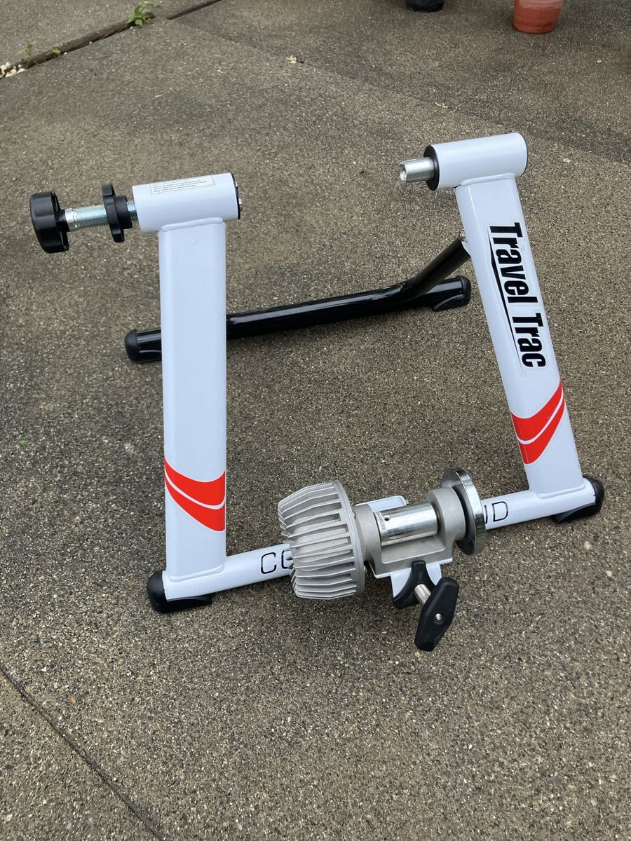 Travel track bike trainer
