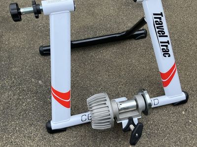 Travel track bike trainer