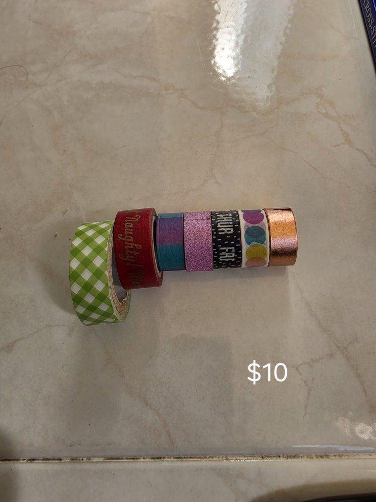 Assorted Decorative Washi Tape Rolls - Crafting, Journaling, Scrapbooking