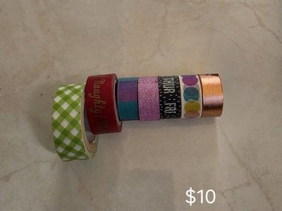 Assorted Decorative Washi Tape Rolls - Crafting, Journaling, Scrapbooking