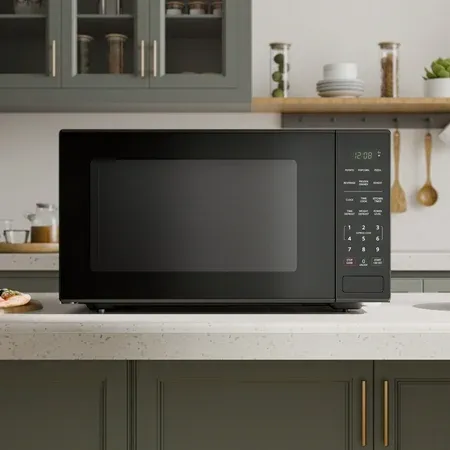 Mainstays 2.2 cu ft Countertop Microwave Oven, Black, New