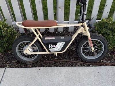 Razor Rambler 16 Electric Mini Bike - Cream / Brown