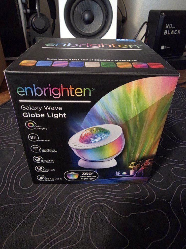 Enbrighten Galaxy Wave Globe Light - 360 Wraparound Night Light