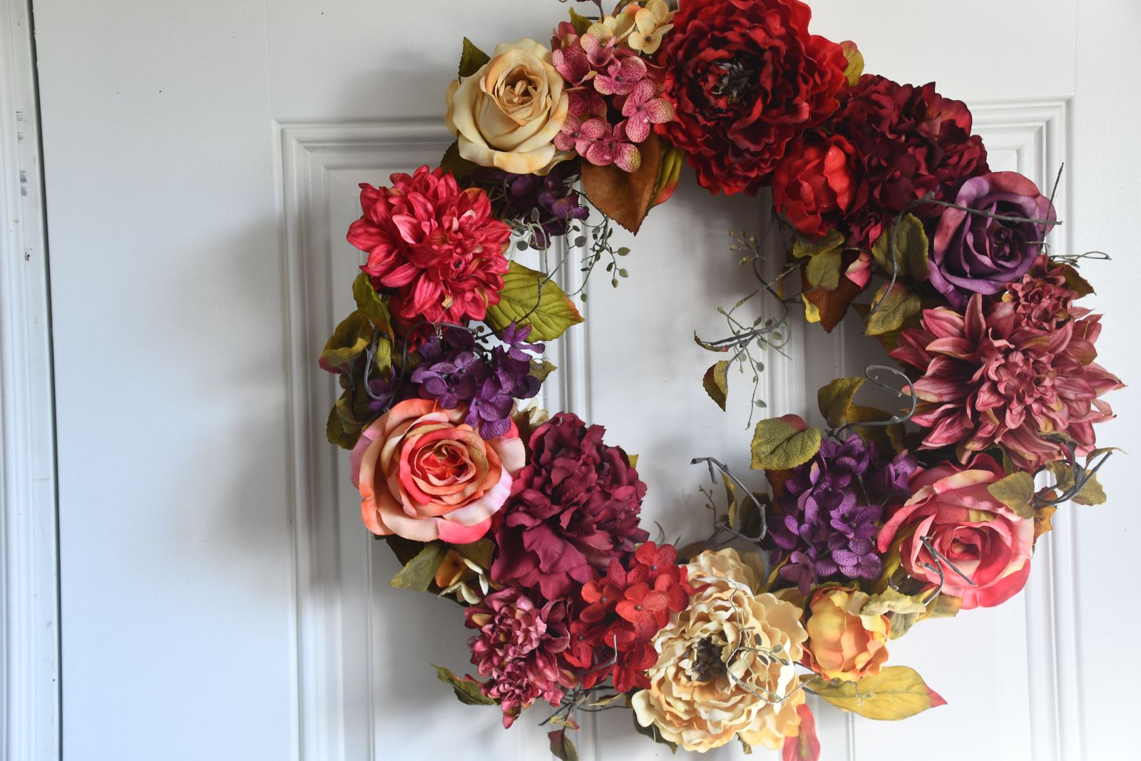 PRETTY SPRING & SUMMER WREATH ~ COLORFUL FLOWERS ~ 20"