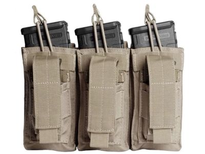 K1/K2/K3 Rifle and Pistol Tactical Magazine Pouch Tan - MOLLE Compatible