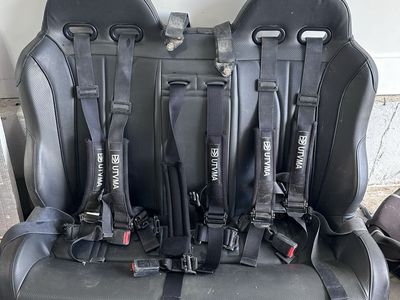 UTVMA Rear Bench Seat w/ 5-Point Harnesses - Polaris RZR XP 4 1000 / RZR 4 900