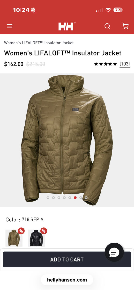 Womens Helly Hansen Puffy Down Coat Size Small