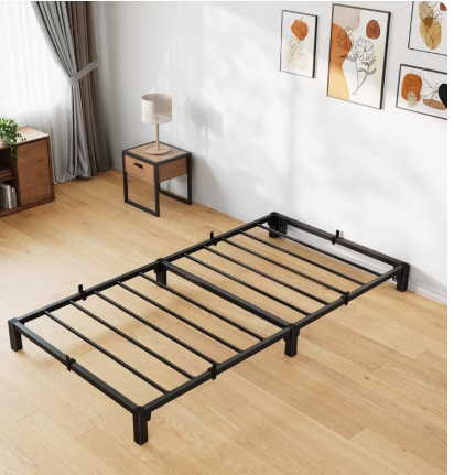 Twin Size Metal Bed Frame, 6-Inch Low Profile Platform Bed with No Box Spring Needed, Noise-Reducing Steel Frame for Bedroom