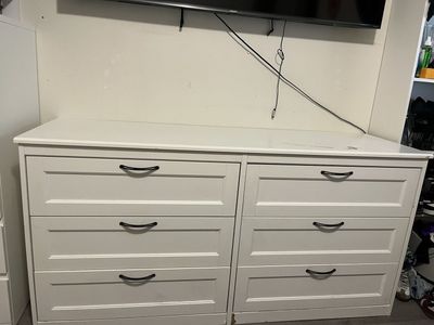 IKEA White 6-Drawer Dresser - Spacious Storage Solution