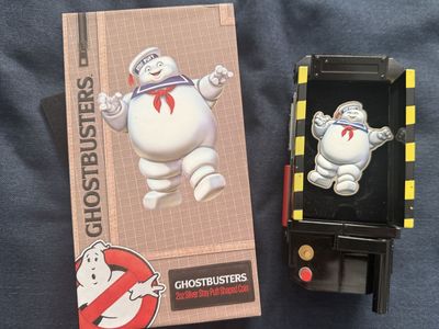 2024 Niue Ghostbusters Stay Puft Shaped 2 oz Silver Colorized Coin