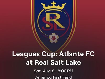 2 Aisle Seats: Leagues Cup - Atlante FC at Real Salt Lake (Aug 8) - 2nd row