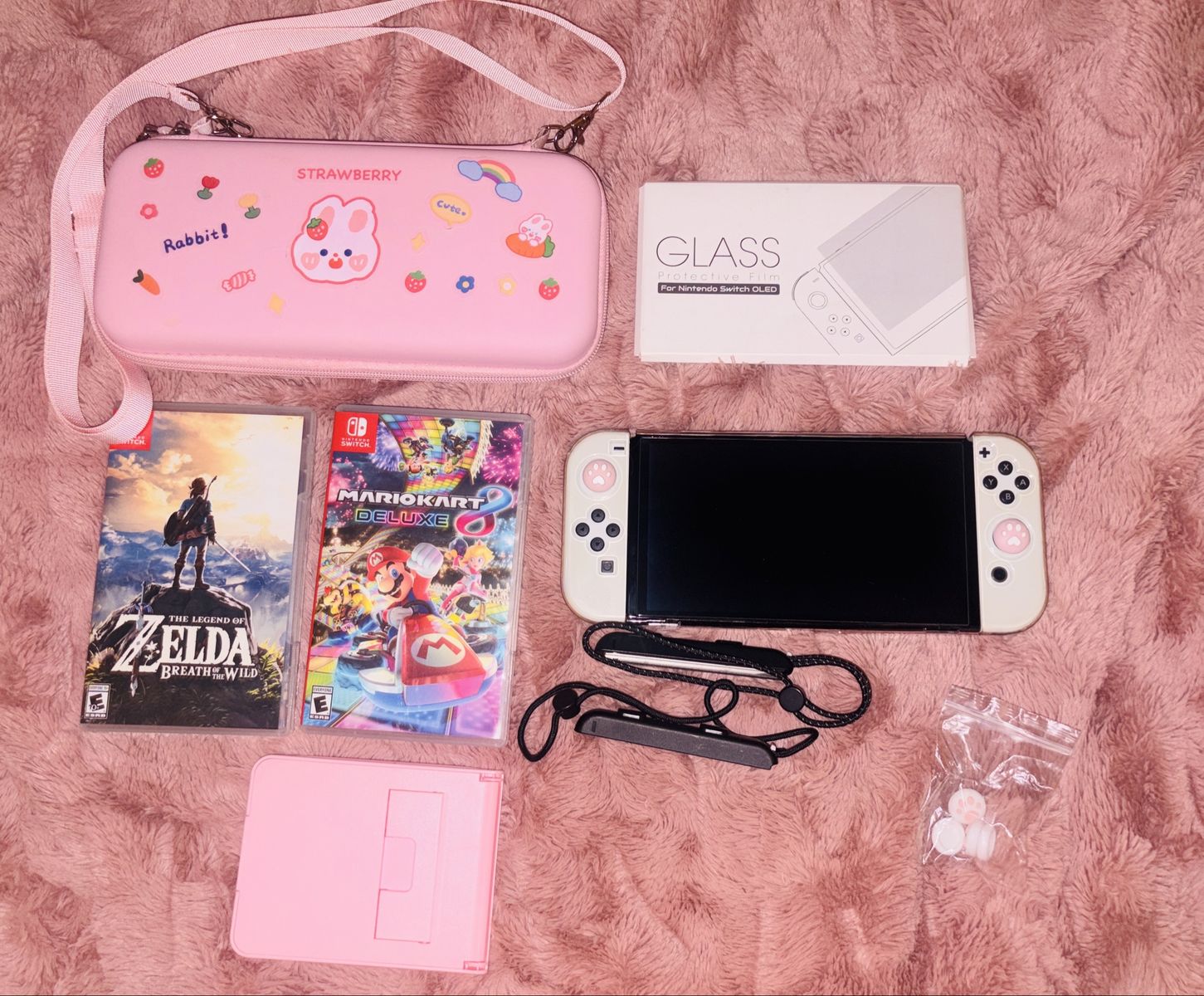 NINTENDO SWITCH OLED + ACCESSORIES + 2 GAMES