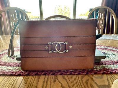 New Italian Leather Pratesi FIRENZE XL Clutch Tags