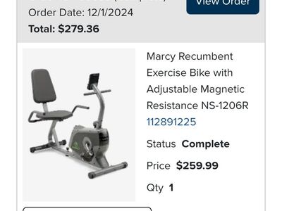 new in box Marcy recumbent bike