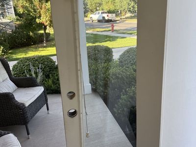 Used Exterior Glass Panel Door - Good Condition, Ready for Reinstallation