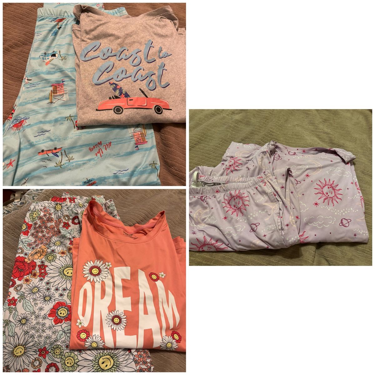 Women’s 2X Pajamas Long Pants/Short Sleeve $5 each set