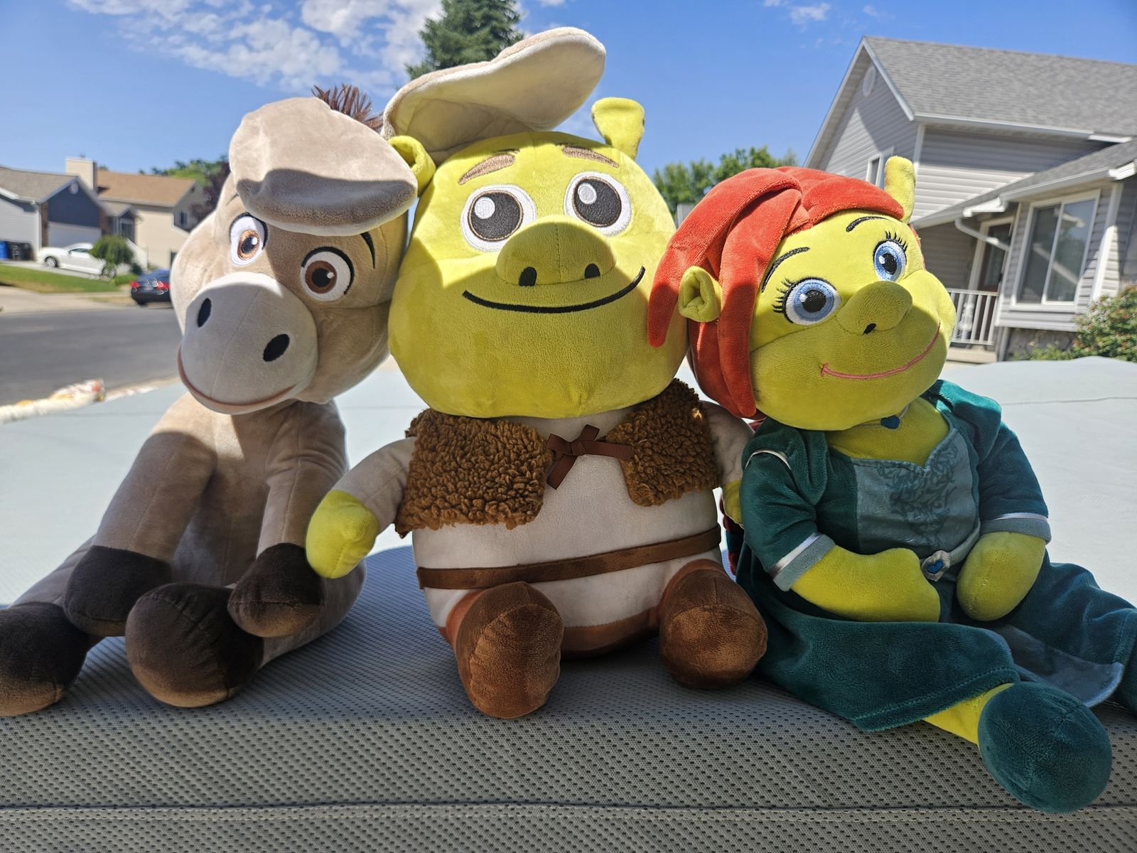 Shrek, Donkey and Fiona Plushes