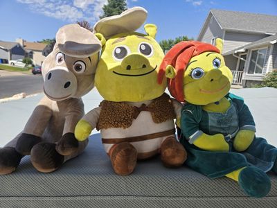 Shrek, Donkey and Fiona Plushes