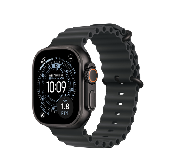 Apple Watch Ultra 3 GPS + Cellular 49mm Black Titanium Case with Black Ocean Band