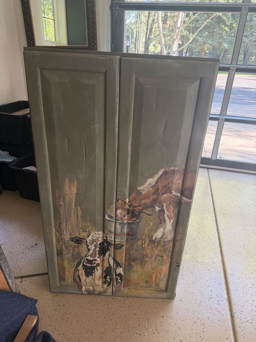 Hand painted cabinet 