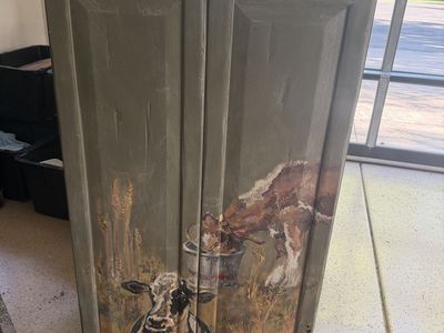 Hand painted cabinet
