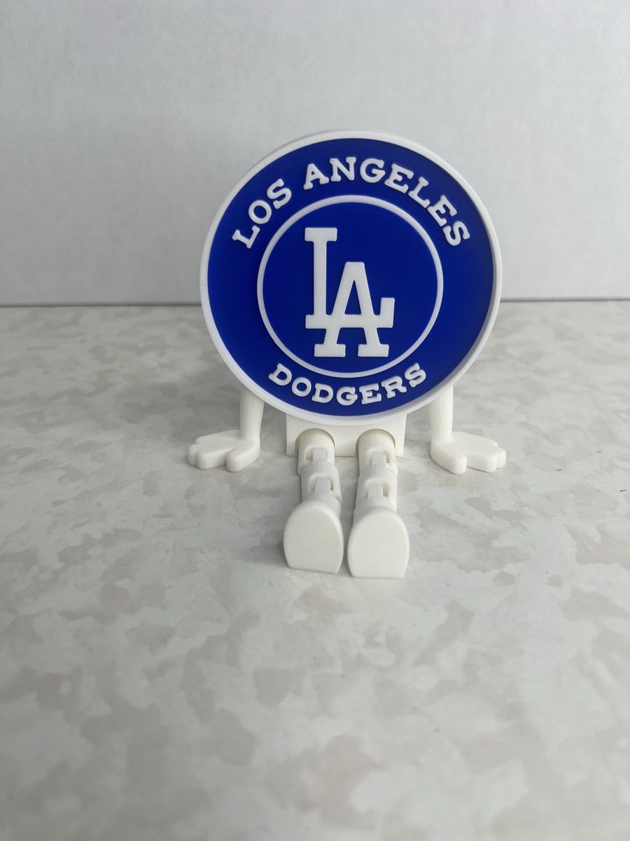 Los Angeles Dodgers 3D Printed Sitting Desk Figurine - Blue & White