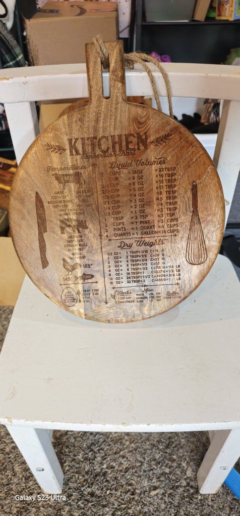 KITCHEN CONVERSIONS 3 Cutting Board
