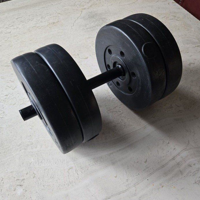 Adjustable Dumbbell Set (1 Handle, 4x 7.5lb Plates) - Total 30 lbs