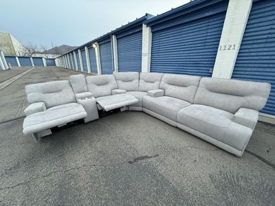 Grey Sectional Reclining Couch