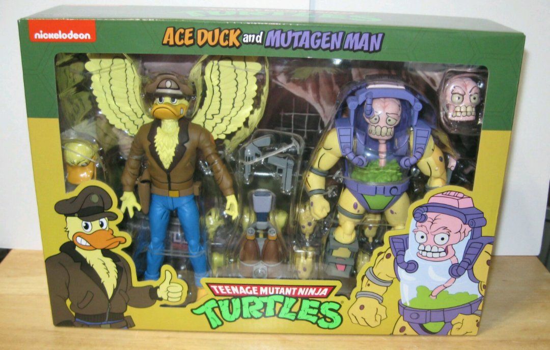 NECA Teenage Mutant Ninja Turtles Ace Duck & Mutagen Man Action Figures 2-Pack TMNT Cartoon
