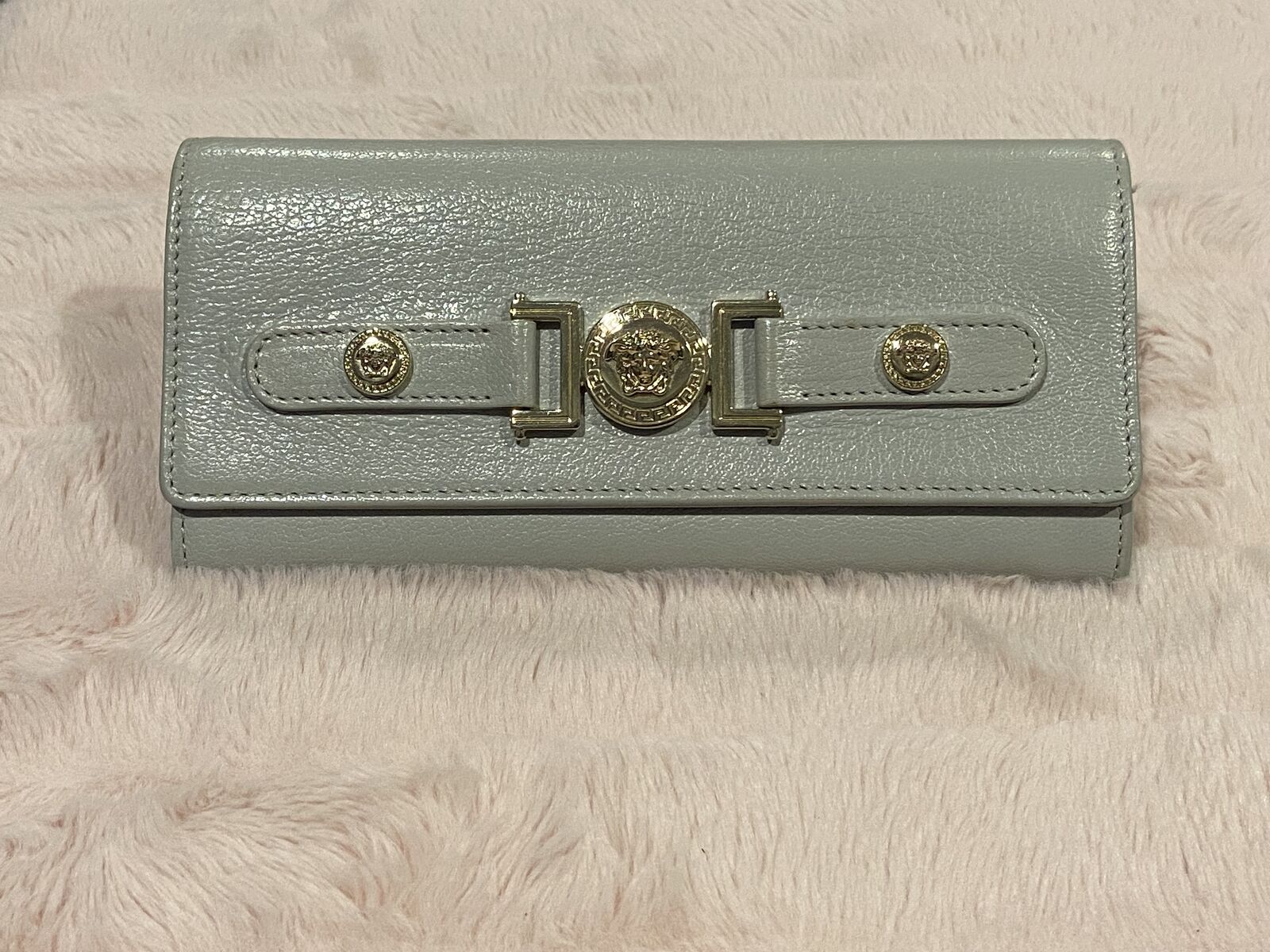 Versace Medusa Gray Leather Wallet