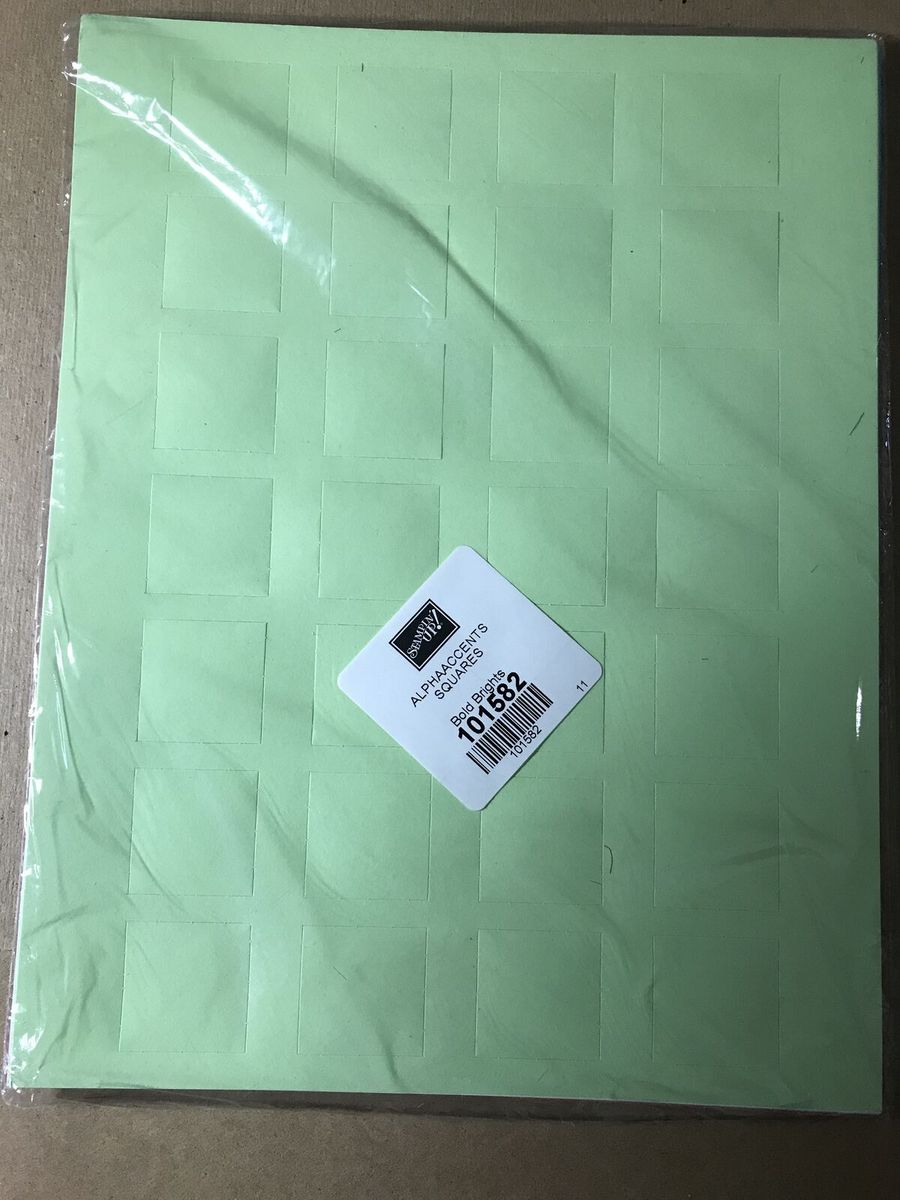 Stampin Up Alpha Accents Squares Bold Brights 101582 or Whites 570200 14 Sheets Each